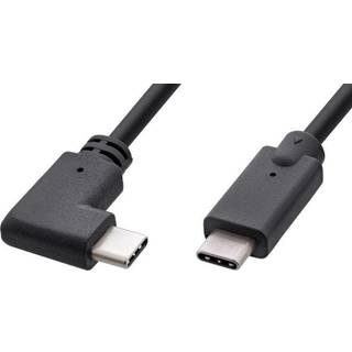 Vinklet USB-C 3.2 Gen 2X2 kabel - 3A/60W - 20 Gbit/s - 2 m