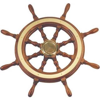 Pindrat Savoretti, mahogni, Ø420 mm, med nav, passer 3/4" (19 mm) rataksel + messingkrans, brun