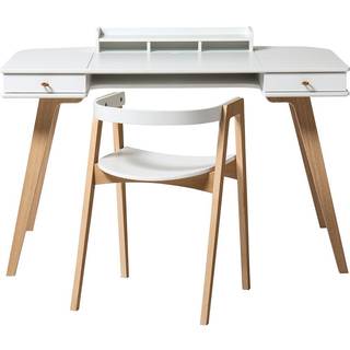 Oliver Furniture Skrivebord 72,6 cm & armstol sæt Hvid/Eg