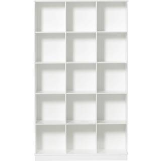 Oliver Furniture Wood Reol Lodret m. Sokkel (3x5) Hvid