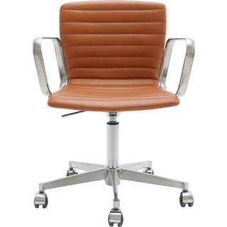 Magnus Olesen Butterfly Swivel Classic Edition Poleret Aluminium/Fuldpolstret Cognac Hero 42528