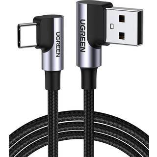 Ugreen vinklet USB-A til USB-C-kabel 3A, 3m - Gråt