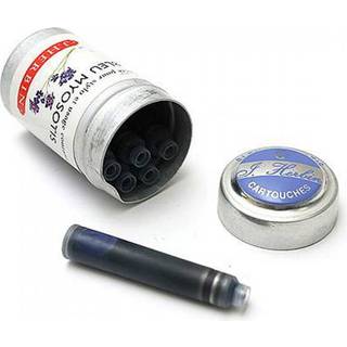 Herbin Fountain Pen Ink - 1 Tin of 6 Cartridges - Rouge Grenat