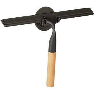 Wenko Bambusa skraber med holder, bambus med sort finish