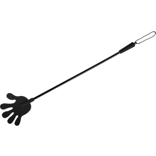 Rimba - silikone ridepisk med hånddesign - 40 cm (sort)