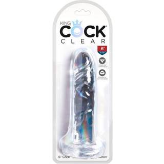 King Cock Clear 6 - sugekopdildo (15 cm)