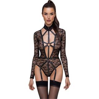 Lace Body with Straps Black L