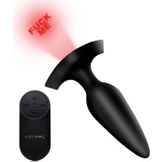 Booty Sparks Laser - genopladelig anal vibrator (sort)