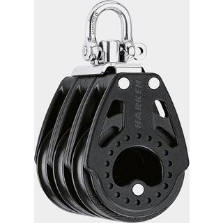 Trippelblok med sjækkel Harken Carbo Air 57 mm, fast/roterende, glideleje, passer liner Ø6 - 10 mm