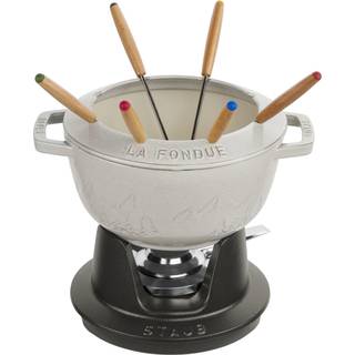 Staub Specialities Fonduesæt Bjerg 20 cm, White Truffle