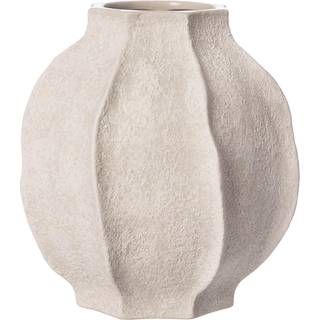 Vase stentøj 18 cm, naturhvidt
