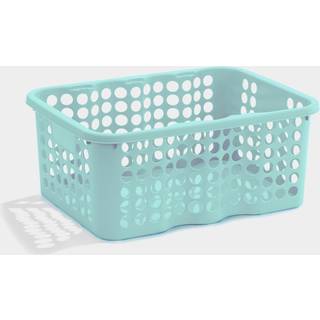 Opbevaringskurv i plast Nordiska Plast Rondo, turkis, 385 x 295 x 170 mm, 12 liter