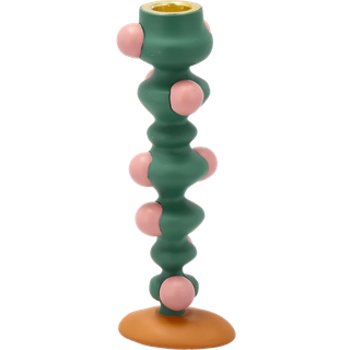 Villa Collection Styles lysestage prikker 18 cm Green/Pink