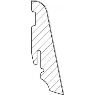 Fodpanel til trægulv, 19 x 58 mm. oliebehandlet