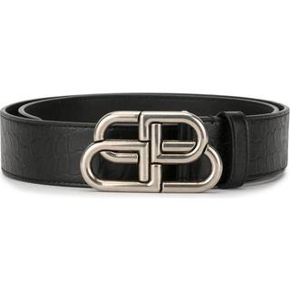 Balenciaga BB Large leather belt - black - 95CM