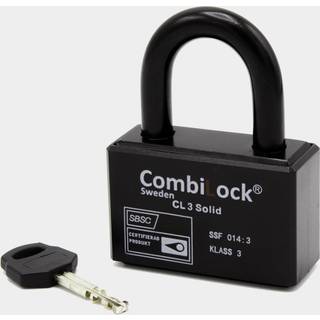 Hængelås Combilock CL 3 Solid, klasse 3, Ø12 mm, sort