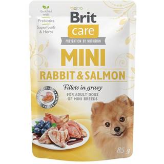 Brit Mini m. kanin og laks i sovs - 85 g.