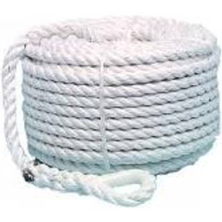 Ankertov med kovs PolyRopes Special Storm, 3-slået polyester, Ø16 mm, 40 meter, hvid