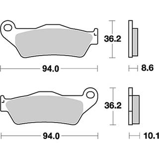 TRW Bremsebelægninger Sinter Med Tgk orig. 'US-look' m. TGK