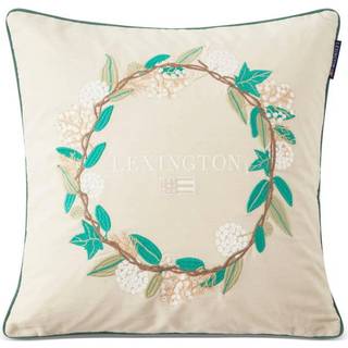 Lexington Wreath Logo pudebetræk 50x50 cm Beige-grøn