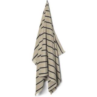 Ferm Living Alee badehåndklæde 100x150 cm Sand/Black
