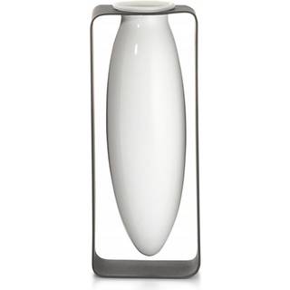 Philippi float vase h?j keramik st?l pulver coated hvid