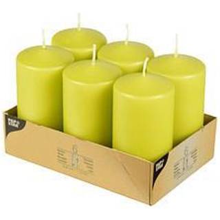 6 stk. Bloklys Kiwi 115x60 mm paraffin – Eksklusiv stemning til fest og hverdag