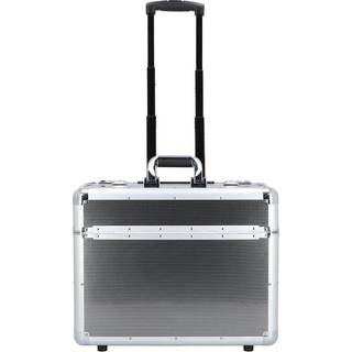 Pilotenkoffer Carbon 17 Zoll Schwarz, Silber