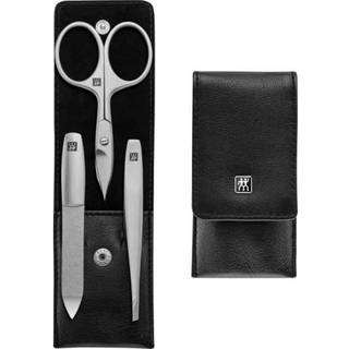 Zwilling Manicuresæt, 3 dele, Klik-luk Etui, Sort Læder