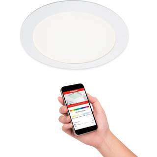 Virgo LED-indbygningslampe, RGBW, hvid, Ø 17 cm