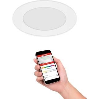 Virgo LED-indbygningslampe, RGBW, hvid, Ø 12 cm