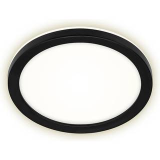 Frankfurt LED-panel, rundt, Ø 21 cm, IP44, sort