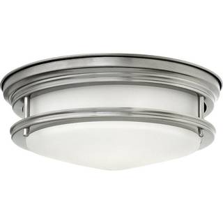 Quintiesse Hadrian udendørs loftslampe, antik nikkel/opalhvid Hadrian, dæmpbar, Aluminium/grå/zink, Metal