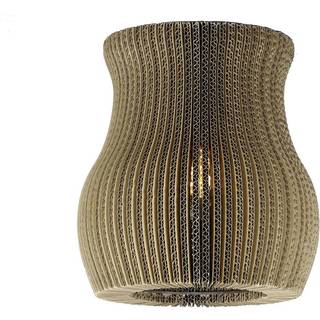 Lagdelt loftslampe lavet af buet pap