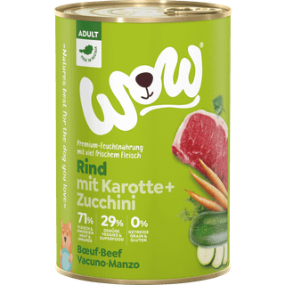 WOW Adult okse med gulerod og squash 64.88 DKK/1 kg (6 x 400.0g)