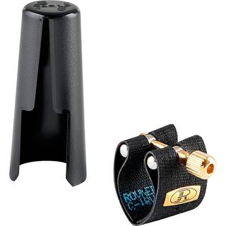 Rovner Ligature & Plastic Cap för sopransaxofon - MKIII Ligature för hårt gummi munstycke (C -1RV)