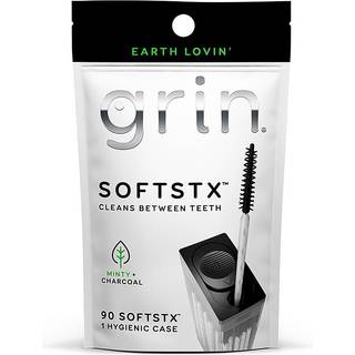 Grin kul infunderet softstx blid tandlæge vælger 90 tæller blød fleksible børstehust tekstureret plaque fjernelse af tandpick minty smag til mell