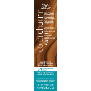 Wella Color Charm demi-permanent hårfarve 5N Lys neutral brun, 2 oz - Sheasmør til glans, skånsom mod håret, op til 24 vaske