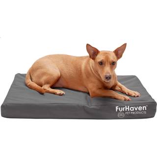 Furhaven vandafvisende ortop?disk hundeseng til medium/sm? hunde m/aftageligt vaskbart d?ksel til hunde op til 35 lbs - indend?rs/udend?rs logo p