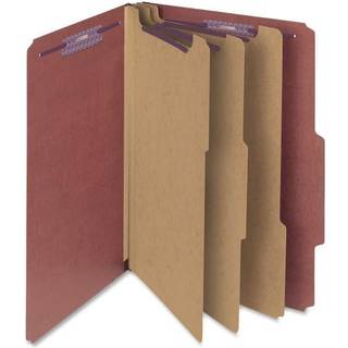 Smead Pressboard Classification File Mappe med SafeSHIELD Fasteners 3 Dividers 3"""" Ekspansion Legal Size Rd 10 pr. ske (19092)