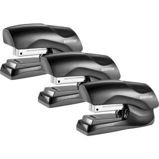 Bostitch Office Heavy Duty Stapler 40 Sheet Capacity No Jam Half Strip passer ind i h?ndfladen til klassekontoret eller skrivebordet sort 3-pack