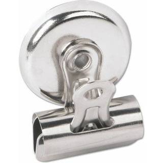 Universal 31260 Bulldog Magnetic Clips Metal 7/16-tommer kapacitet 1 1/4-tommer bred nikkelbelagt 18/pk