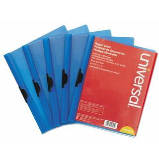 Universal Clip-Style Report Cover Clip Fastener 8,5 x 11 Clear/Blue 5/Pack