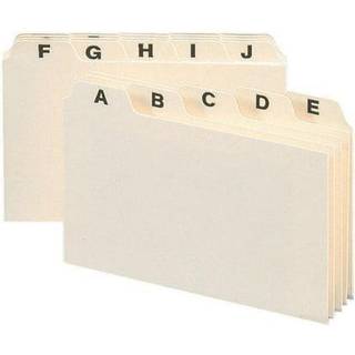 Smeadkortvejledning Almindelig 1/5-sk?ret fane (A-Z) 6 """" W x 4 """" H Manila 25 pr. S?t (56076)