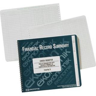 Ekonomik Wirebound Check Register Regnskabssystem