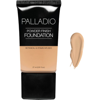Palladio Powder Finish Liquid Foundation Natural Matte udseende reducerer fine linjer d?kker store porer skjuler ufuldkommenheder hele dagen slid