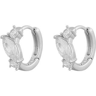 Snö Of Sweden Meadow Small Ring Earring Silver/Clear 14 mm