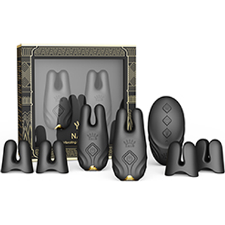 Zalo Nave Wireless Vibrating Nipple Clamps Obsidian Black