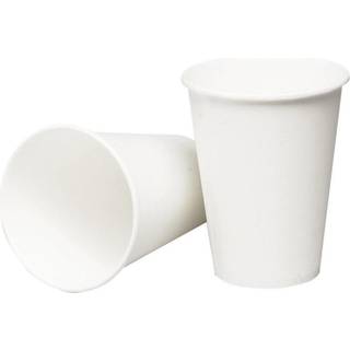 50 stk Økologiske papkrus 200ml Hvid - Bionedbrydelighed