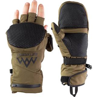 Heat Experience Heated Hunt Pullover Mittens Green/Black, M